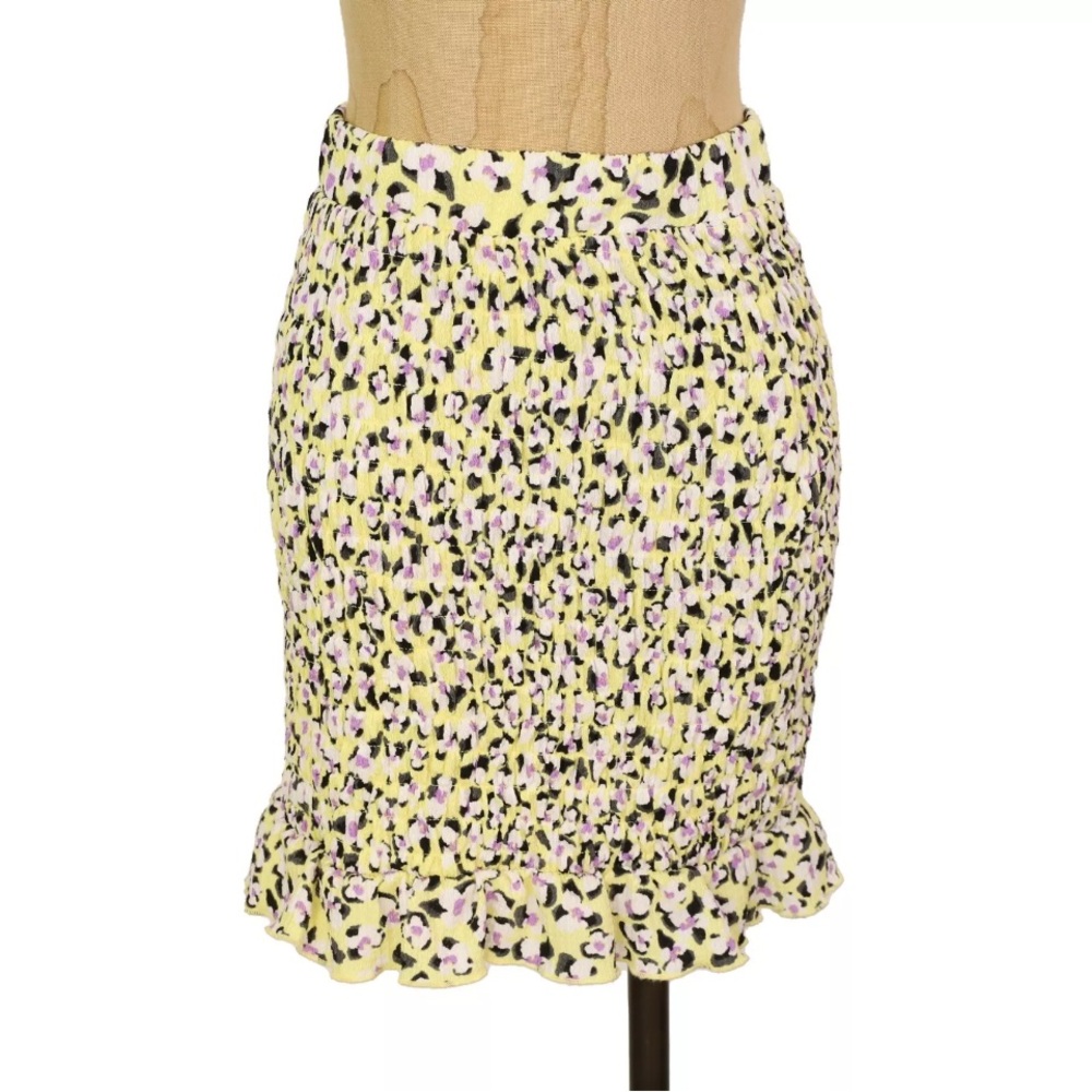VERO MODA Olia Floral Skirt in Lemon‎ Meringue M